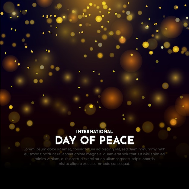 Happy Peace Day ontwerp achtergrond vector Internationale dag van de vrede ontwerpsjabloon