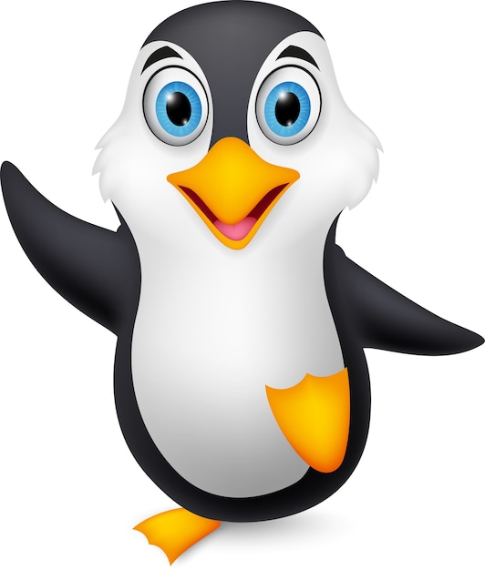 Happy penguin cartoon