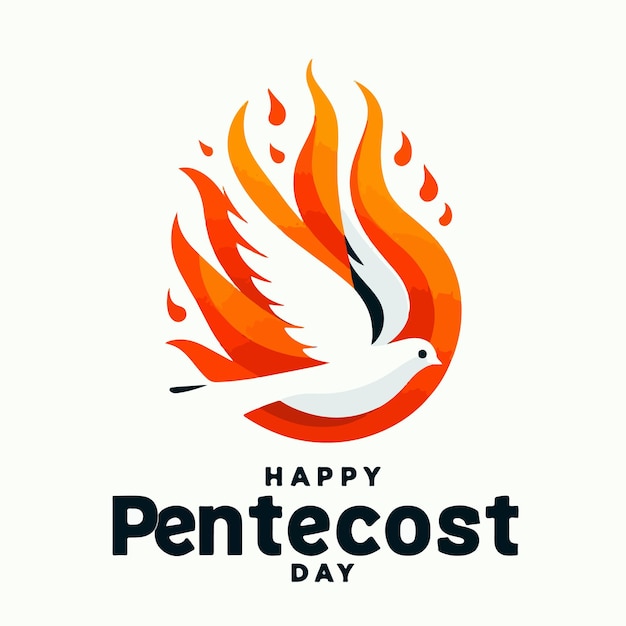 Happy pentecost day background illustration