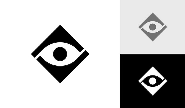 Счастливые люди и вектор дизайна логотипа глаз