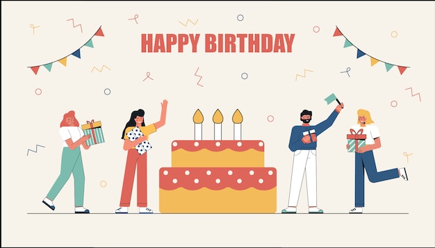 happy people holding gift box