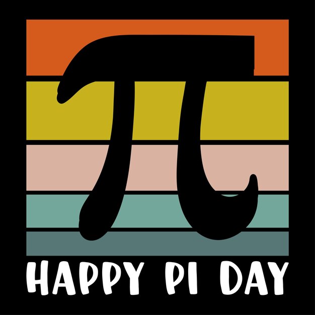 Vector happy pi day shirt design
