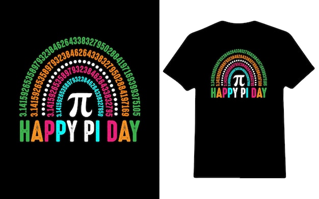 Vector happy pi day t-shirt design vector