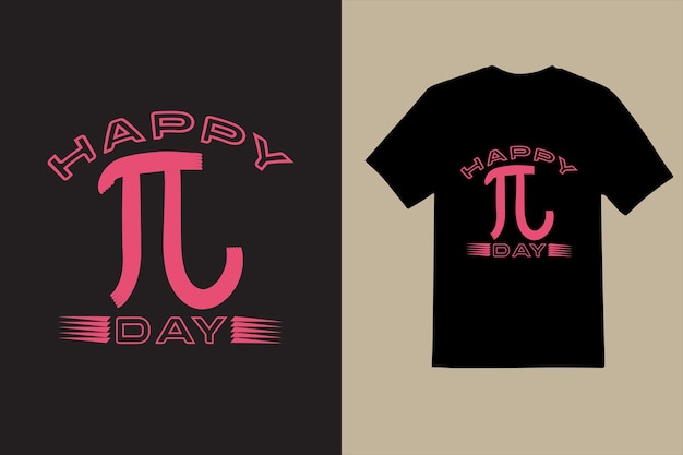 Vector happy pi day typography t shirt design