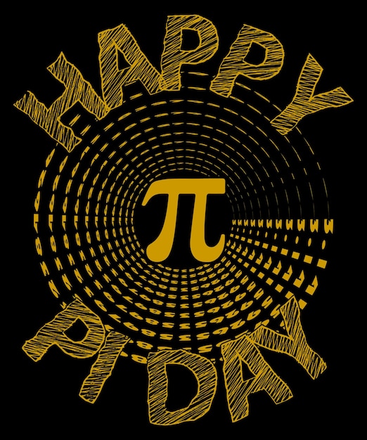 Vettore happy pi day vector design di magliette alla moda e divertenti