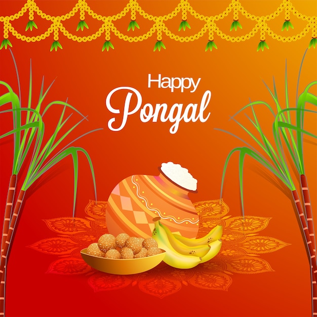 Sfondo pongal felice.