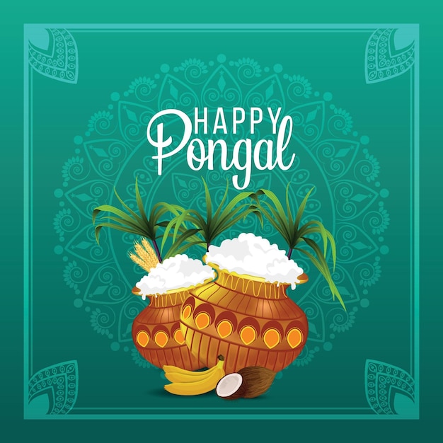 happy pongal festival poster