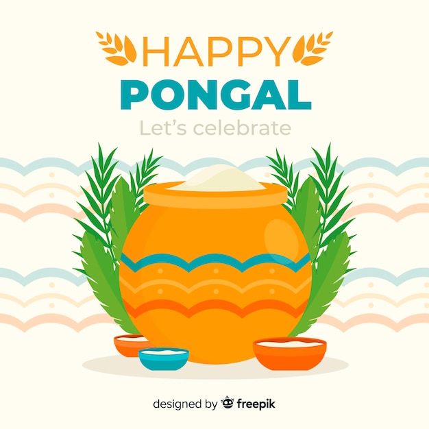 Vector happy pongal