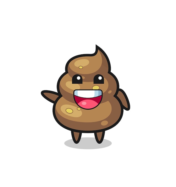 happy poop cute mascot character
