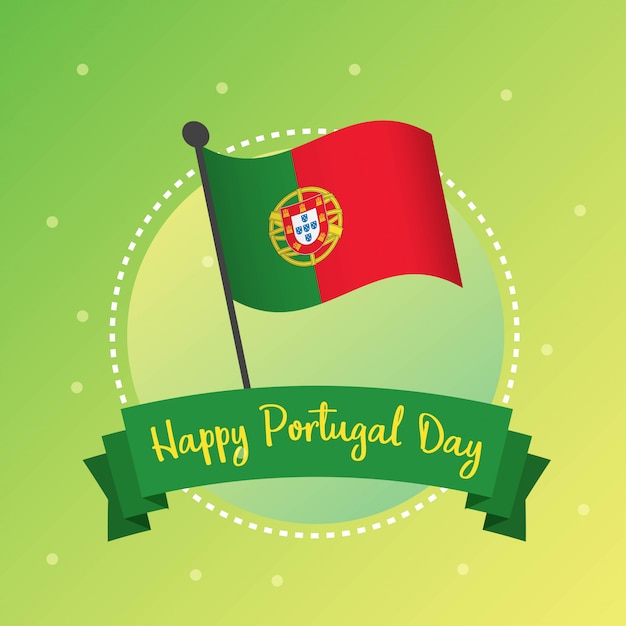 Vector happy portugal day illustration