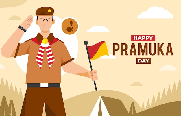 Happy pramuka day background