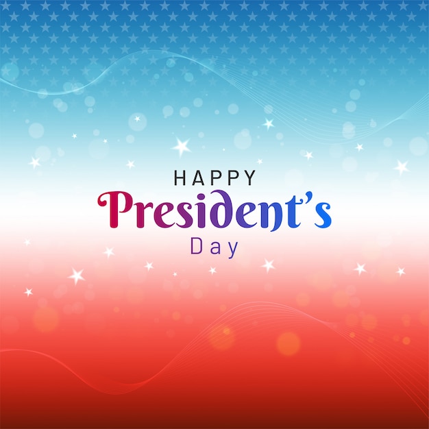 Vettore happy president day background.