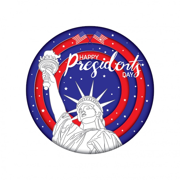 Happy president's day badge