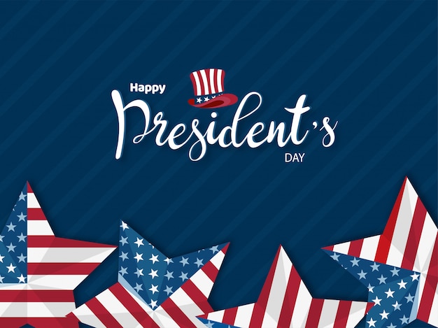 Happy president's day banner of posterontwerp