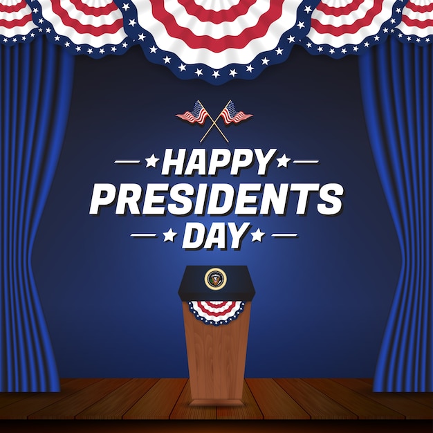Vettore happy president's banner