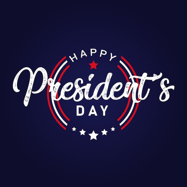 Vector happy president's day text background. vector illustration text lettering for presidents day in usa.