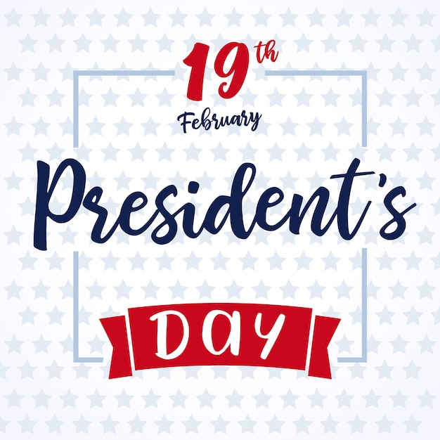 Vector happy president's day usa greetings. internet banner or poster design.