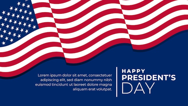 幸せな大統領の日ベクトル背景テンプレート