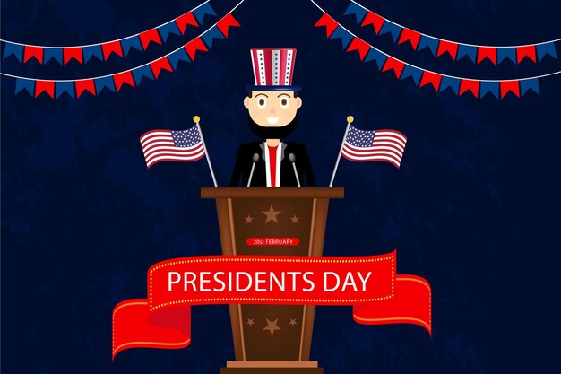 Vector happy presidents day background