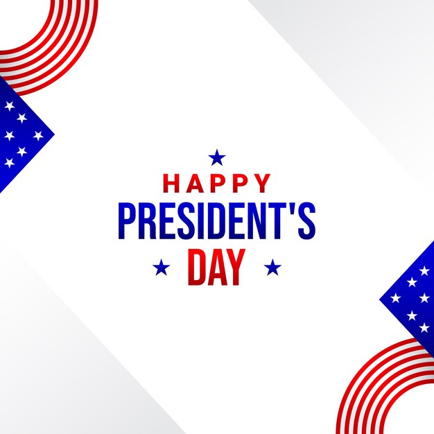 Vector happy presidents day design background for greeting moment