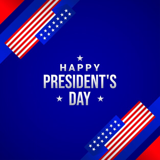 Vector happy presidents day design background for greeting moment