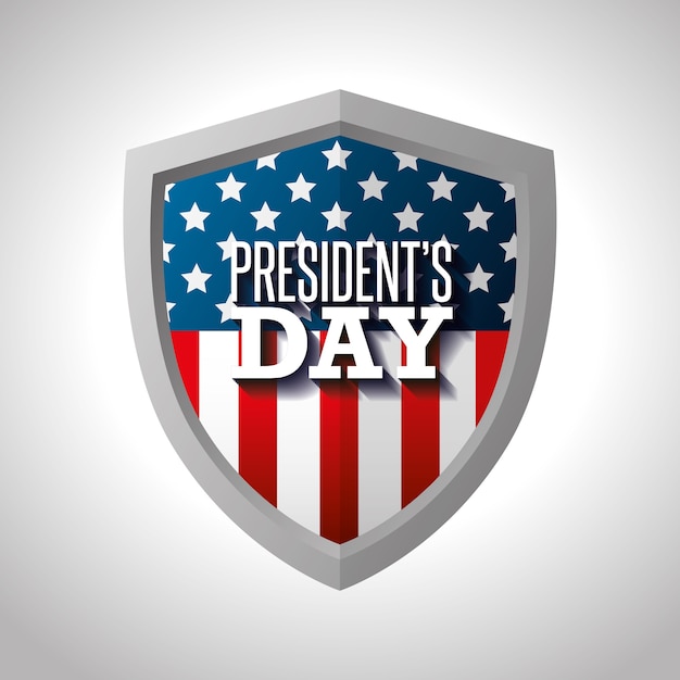 Vector happy presidents day poster