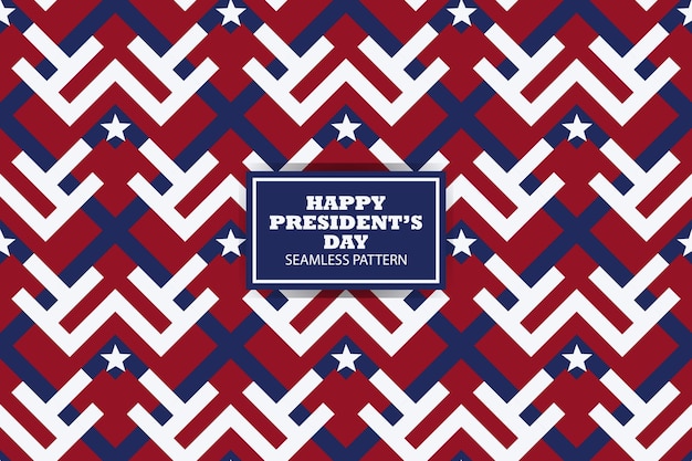 Vector happy presidents day seamless pattern background