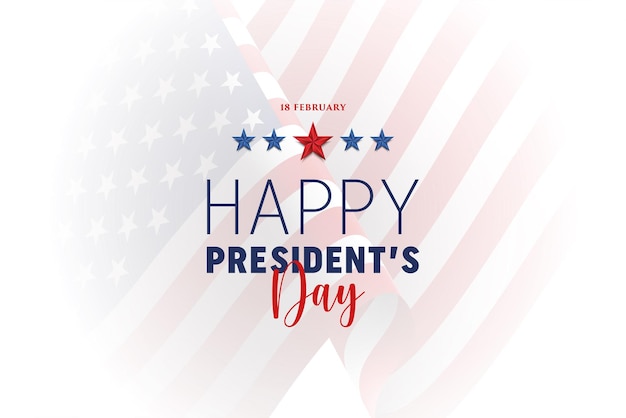 Happy Presidents day in United States. Washington's Birthday. Federal holiday in America.