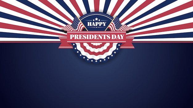 Vector happy presiidents day banner background and greeting cards.