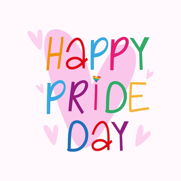Happy pride day concept Poster kaart banner en achtergrond Vector illustratie Rainbow love LGBTQ