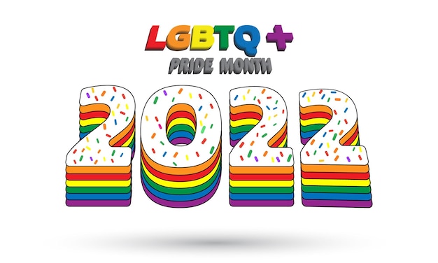 Happy pride day-concept voor lgbtq-gemeenschap lgbt pride typography vector