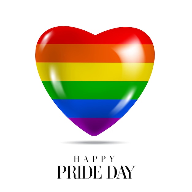 Happy Pride day hart vector banner achtergrond