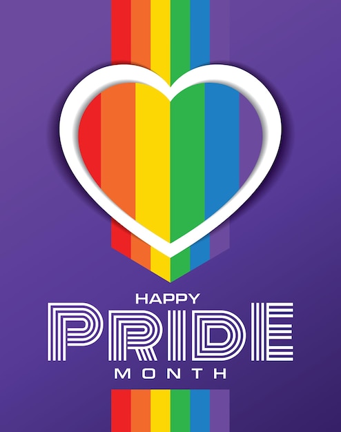 Happy pride month banner design lgbtq celebrating vector illustration