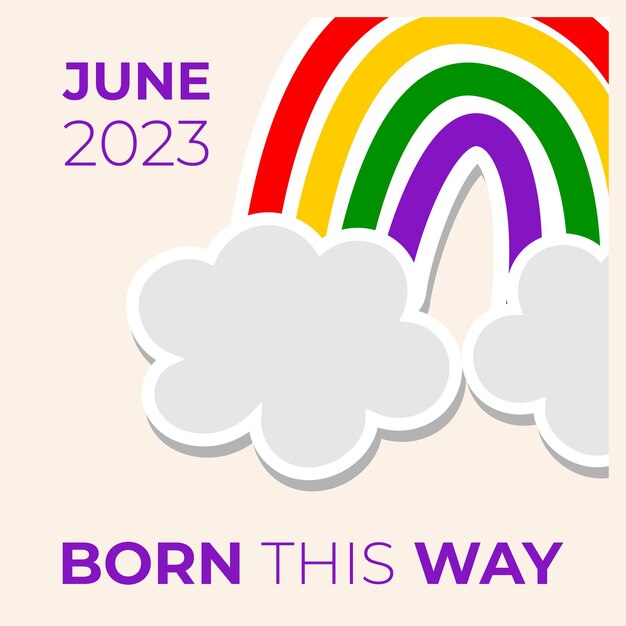 Premium Vector Happy pride month banner lgbt rainbow
