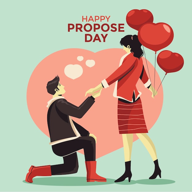 Happy propose day vector illustration design