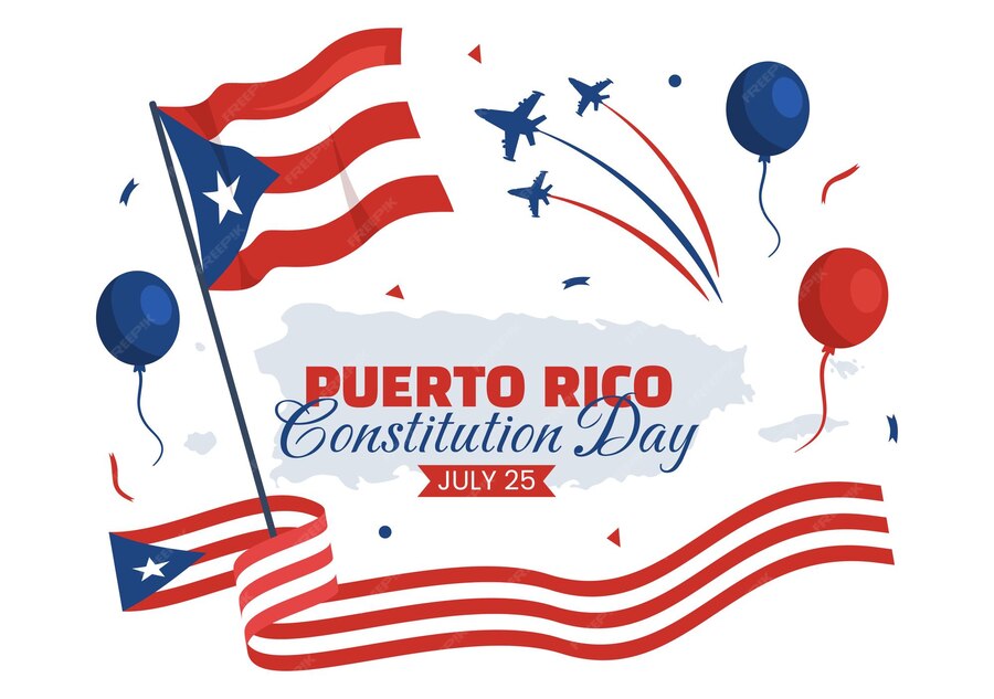 Premium Vector Happy puerto rico constitution day vector illustration