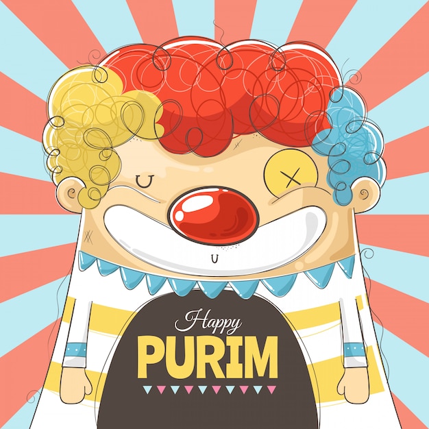Happy purim greeting card, poster, flyer, frame for text