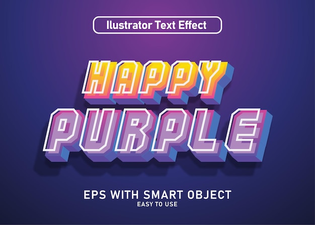 Happy purple text effect