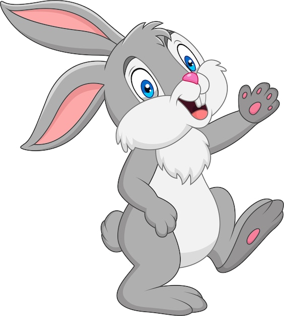 Happy rabbit cartoon