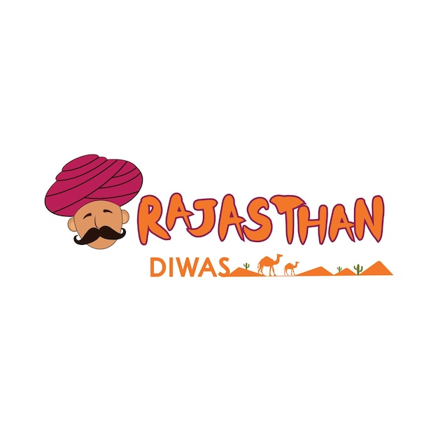 Happy Rajasthan Diwas celebration illustration background Rajasthan Day