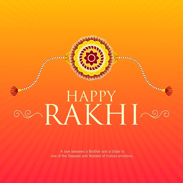 幸せなラキのベクトルの背景。ラクシャ バンダン インドの兄弟姉妹の祭り。