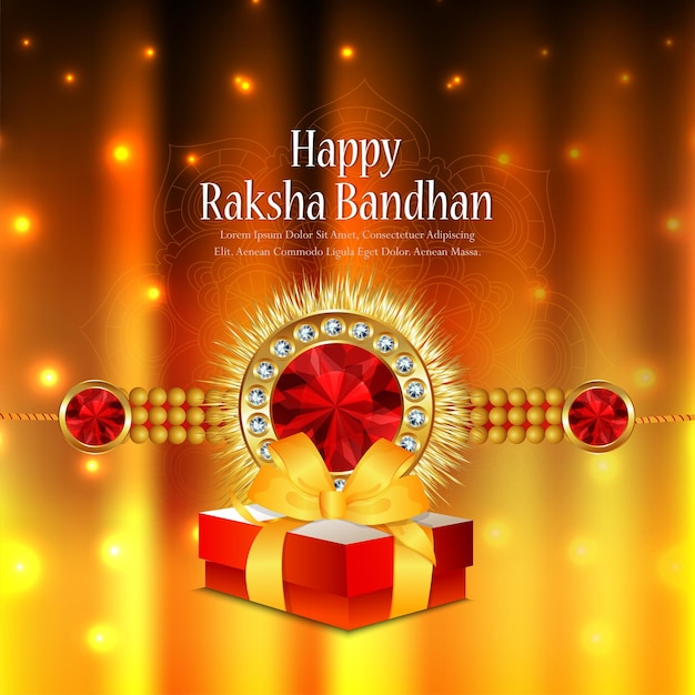 Felice rakhsha bandhan indiano tradizionale festival sfondo Vettore Premium