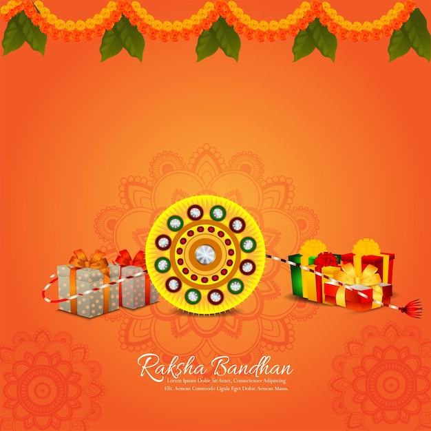 Felice sfondo raksha bandhan