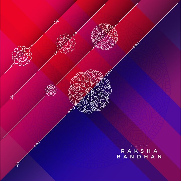 Vettore felice raksha bandhan card background design