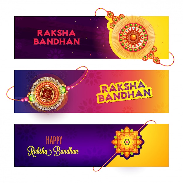 Happy Raksha Bandhanお祝いの背景。