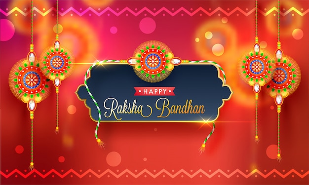 행복 Raksha Bandhan 축 하 배경입니다.