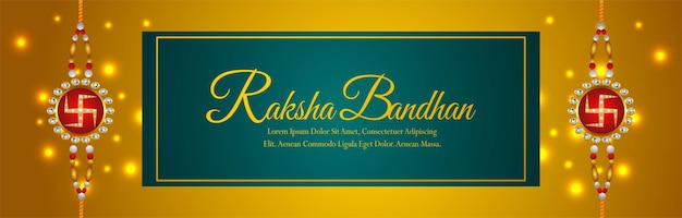 Banner di celebrazione felice raksha bandhan