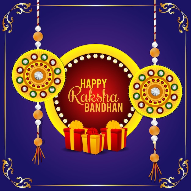 Happy raksha bandhan celebration card