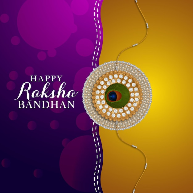 Vector happy raksha bandhan celebration card