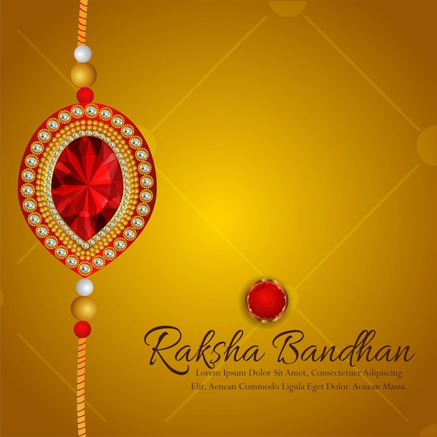 Happy raksha bandhan celebration greeting card